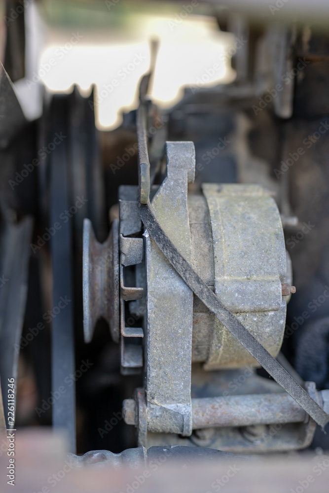 Old diesel engine. The interior of an unused engine. Old diesel engine. The interior of an unused engine.