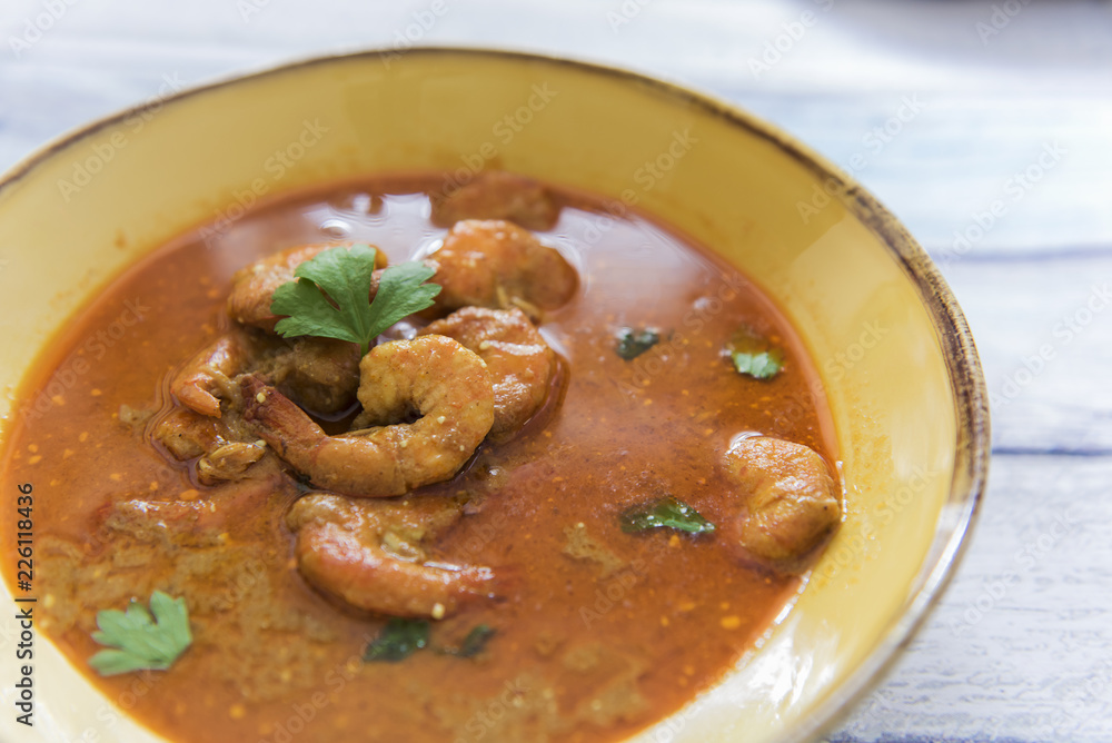 prawn curry cookied with coconut milk prawn curry cookied with coconut milk