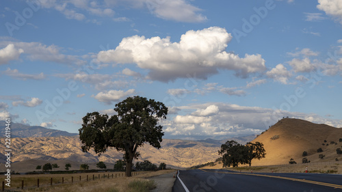 landscape with road and clouds photo