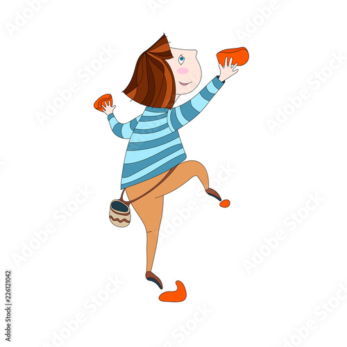 illustration of climbing girl