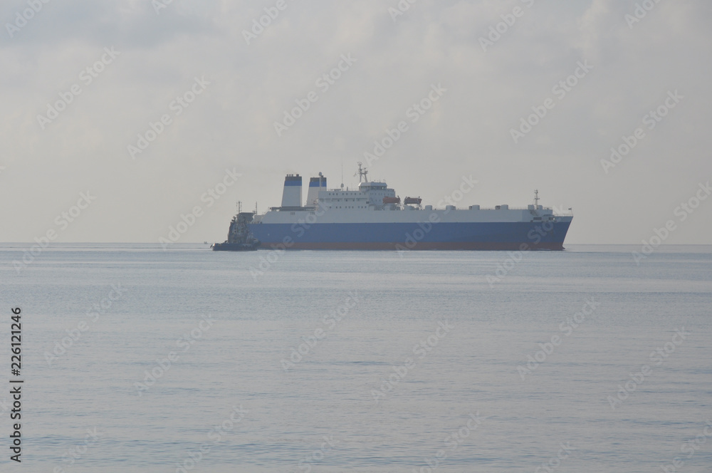 The cargo ship transportation The cargo ship transportation