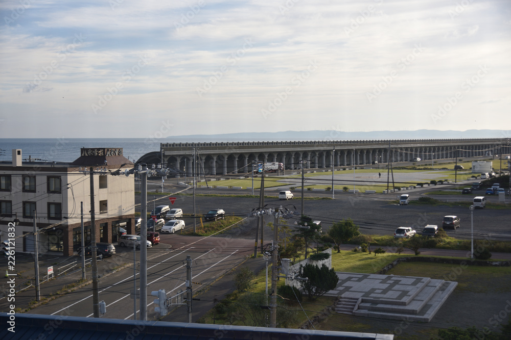 日本の北海道の稚内の防波堤