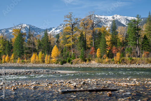 River Snezhnaya (Snowy)  in the autumn photo