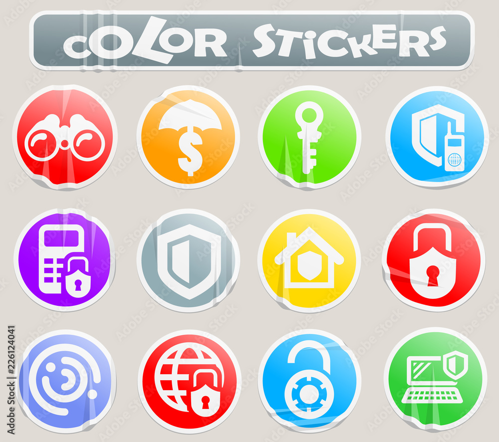 Security and protection color stickers Security and protection color stickers