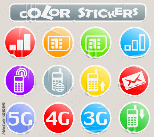 Mobile connecttion color stickers