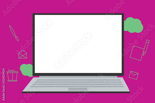 Flat design business vector illustration concept. Business ad for website and promotion banners empty social media copy space text for your own texts. Template art esp isolated.