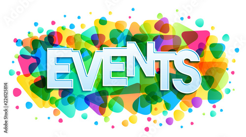 Events vector word banner