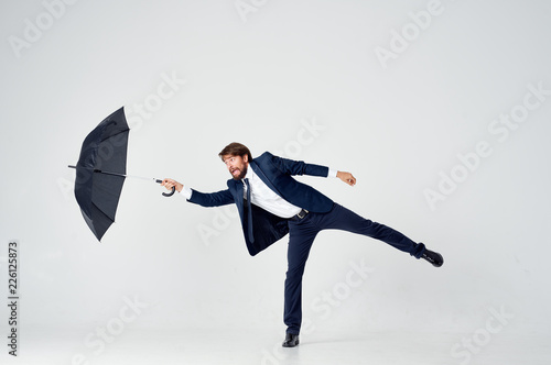 business man with an umbrella photo