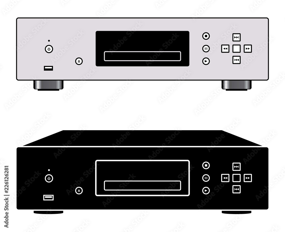 Obraz premium Digital music player. Audio equipment. Vector illustration