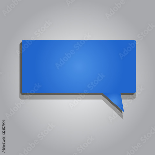 Flat design Vector Illustration Empty esp template copy text for Ad, promotion, poster, flyer, web banner, article. Rectangular shape Solid color Halftone Blank Speech Bubble with Shadow