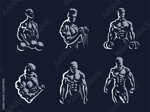 Sport. Sporty and athletic man.
