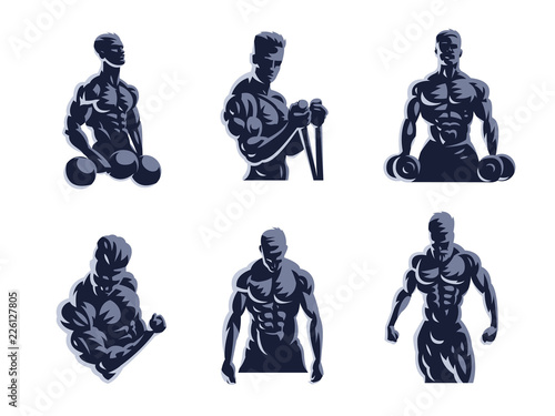 Sport. Sporty and athletic man.