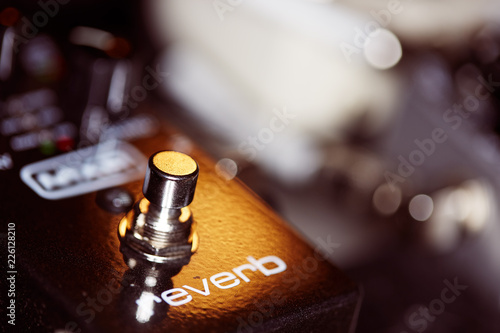 Photo of music gear - guitar reverb pedal.
