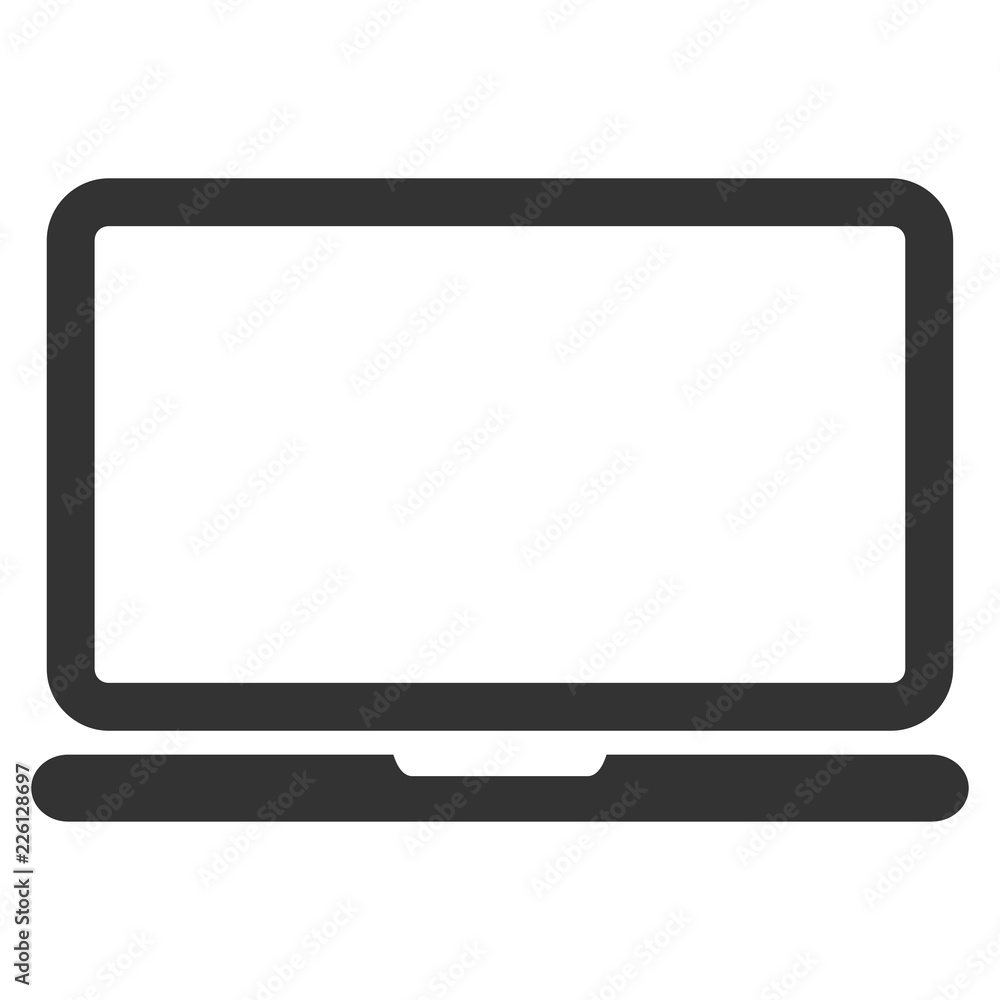 Vector laptop computer illustration. An isolated illustration on a white background. Vector laptop computer illustration. An isolated illustration on a white background.