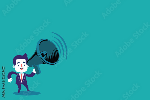 Flat design business vector illustration concept. Business ad for website and promotion banners empty social media copy space text for your own texts. Template art esp isolated.