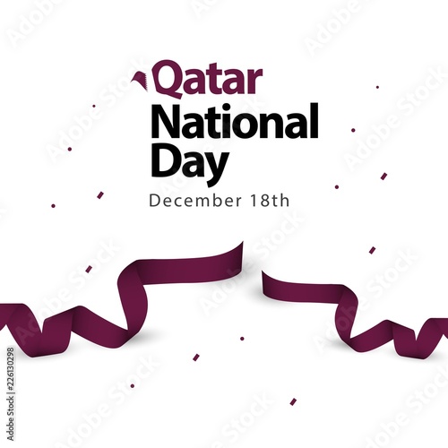 Qatar National Day Vector Template Design Illustration