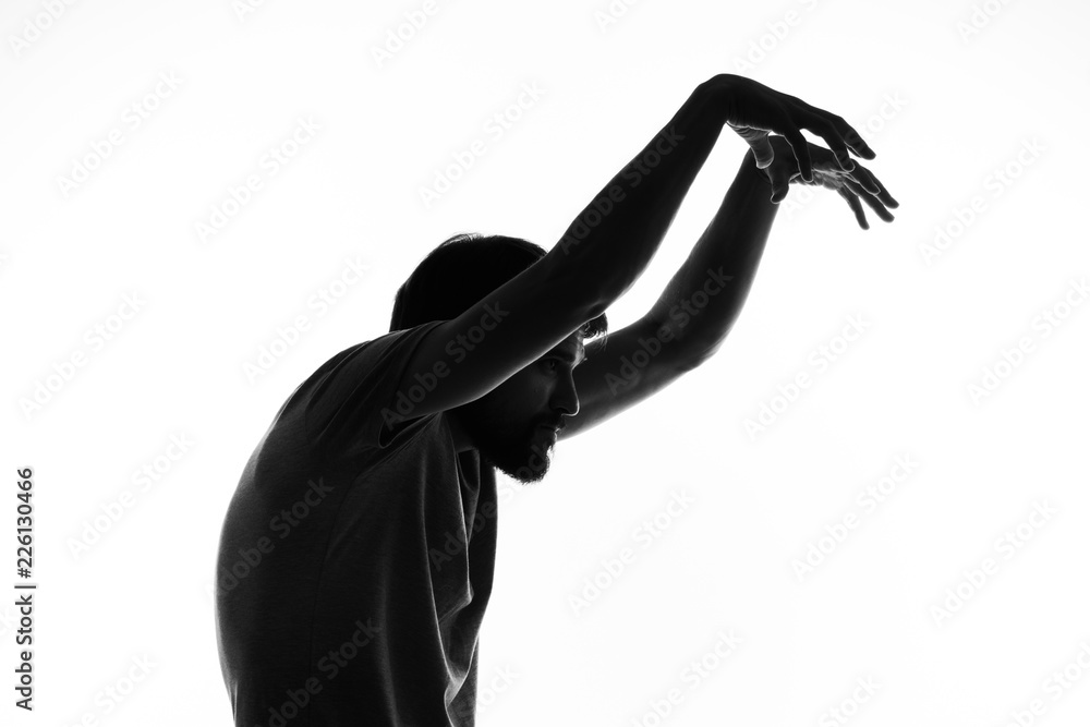 shadow man silhouette isolated white background shadow man silhouette isolated white background