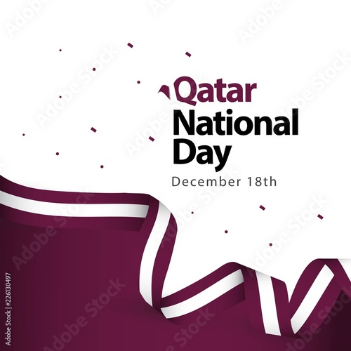 Qatar National Day Vector Template Design Illustration