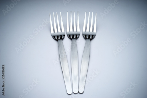 Creative arrangement of kitchen silverware