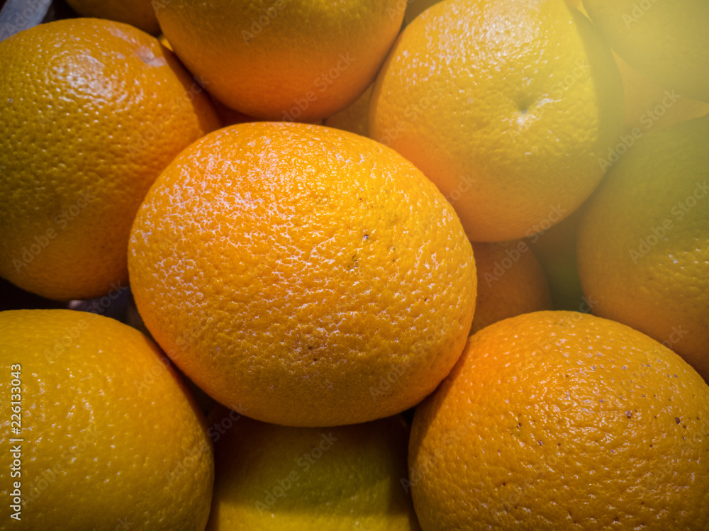 Oranges on market stall.selective focus Oranges on market stall.selective focus