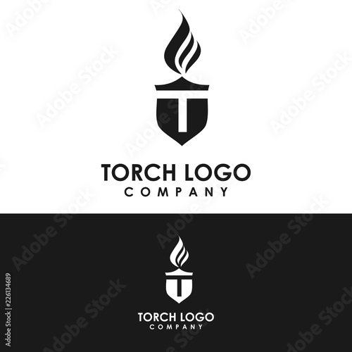 torch logo template