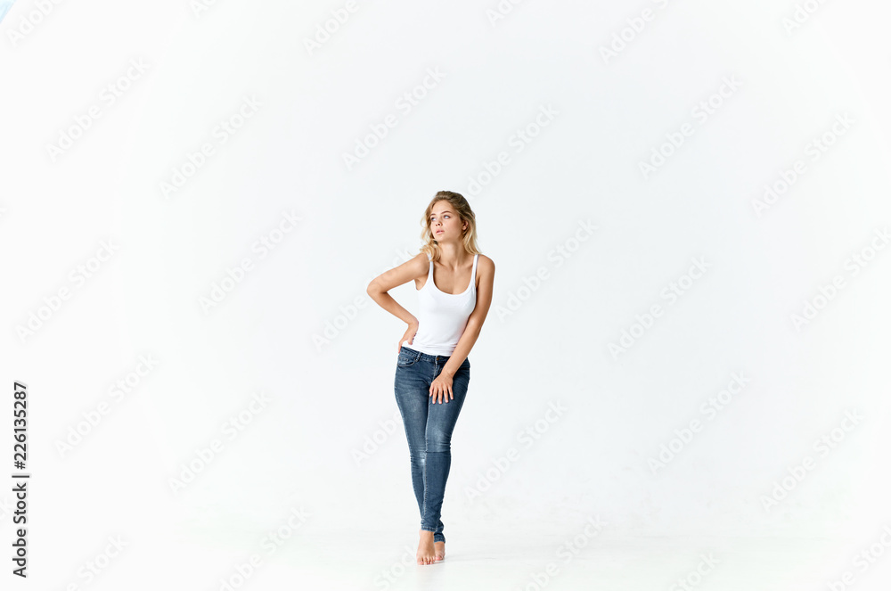 woman full-length on an isolated background woman full-length on an isolated background