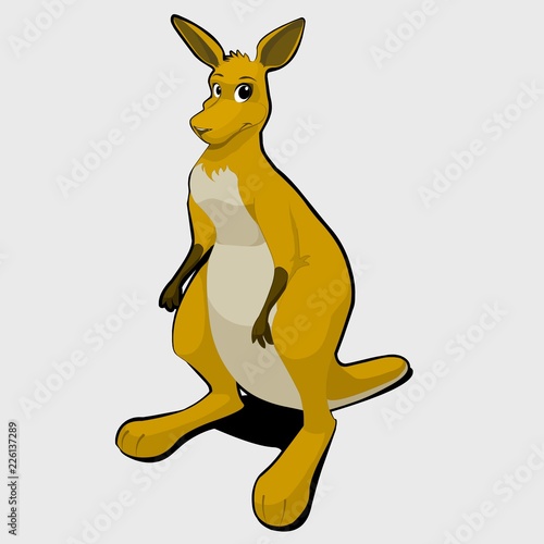 adorable cartoon kangaroo character