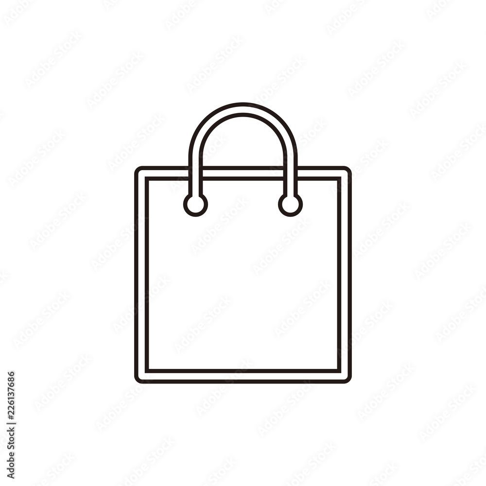 Shopping bag icon. shopping bag icon in trendy flat style Shopping bag icon. shopping bag icon in trendy flat style
