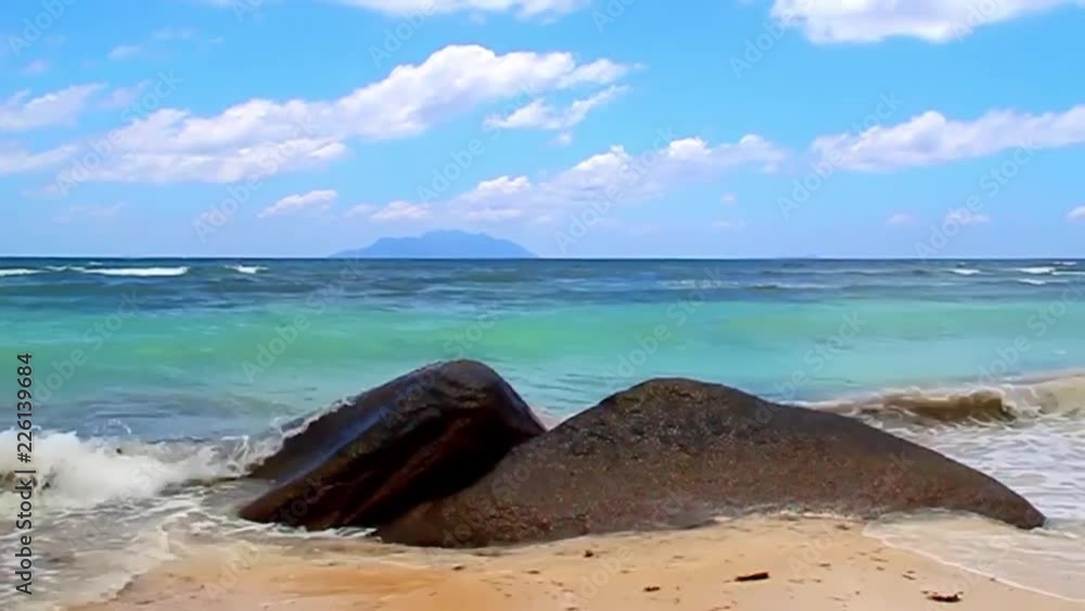 The Indian Ocean at the Seychelles Islands. The 115-island country, whose capital is Victoria, lies 1,500 kilometres east of mainland East Africa. The Indian Ocean at the Seychelles Islands. The 115-island country, whose capital is Victoria, lies 1,500 kilometres east of mainland East Africa.