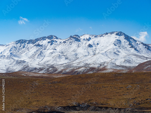 snow-covered landscape of qilian moutains