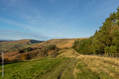 UK tourist trail early in morning with beautiful colored sky