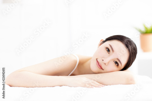 Beautiful young woman with clean perfect skin