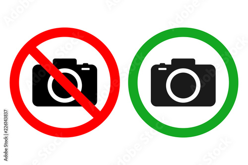 NO CAMERAS ALLOWED sign. Vector.