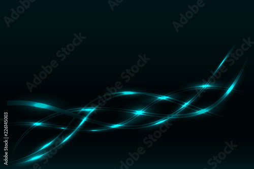 Futuristic blue glowing neon lines. Background