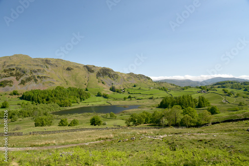 View over Little Langdale in Lake District