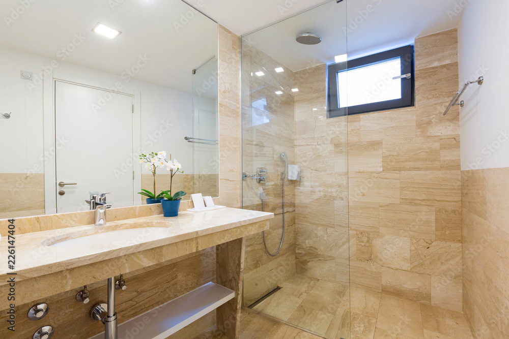 Interior of a hotel bathroom Interior of a hotel bathroom