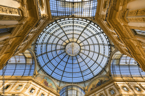 Gallery Vittorio Emanuele II  luxury shopping mall  Milan  Italy