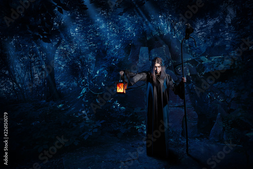 Witch in night forest version