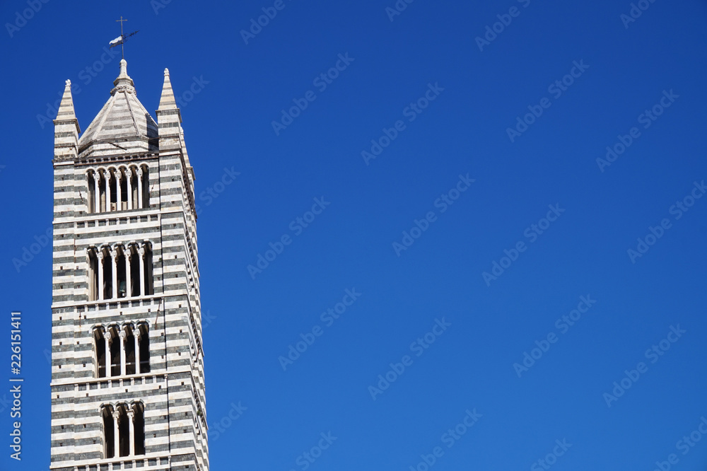 Fototapeta Bell tower of Siena Cathedral in Italy