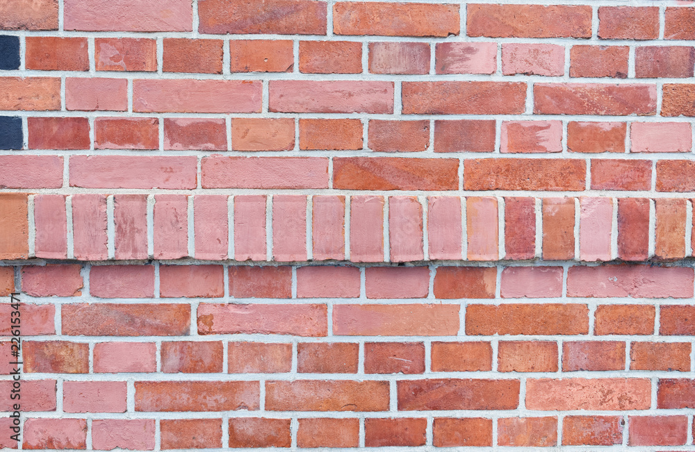 Obraz premium Red bricks wall background. Wall of old building useful as backdrop 