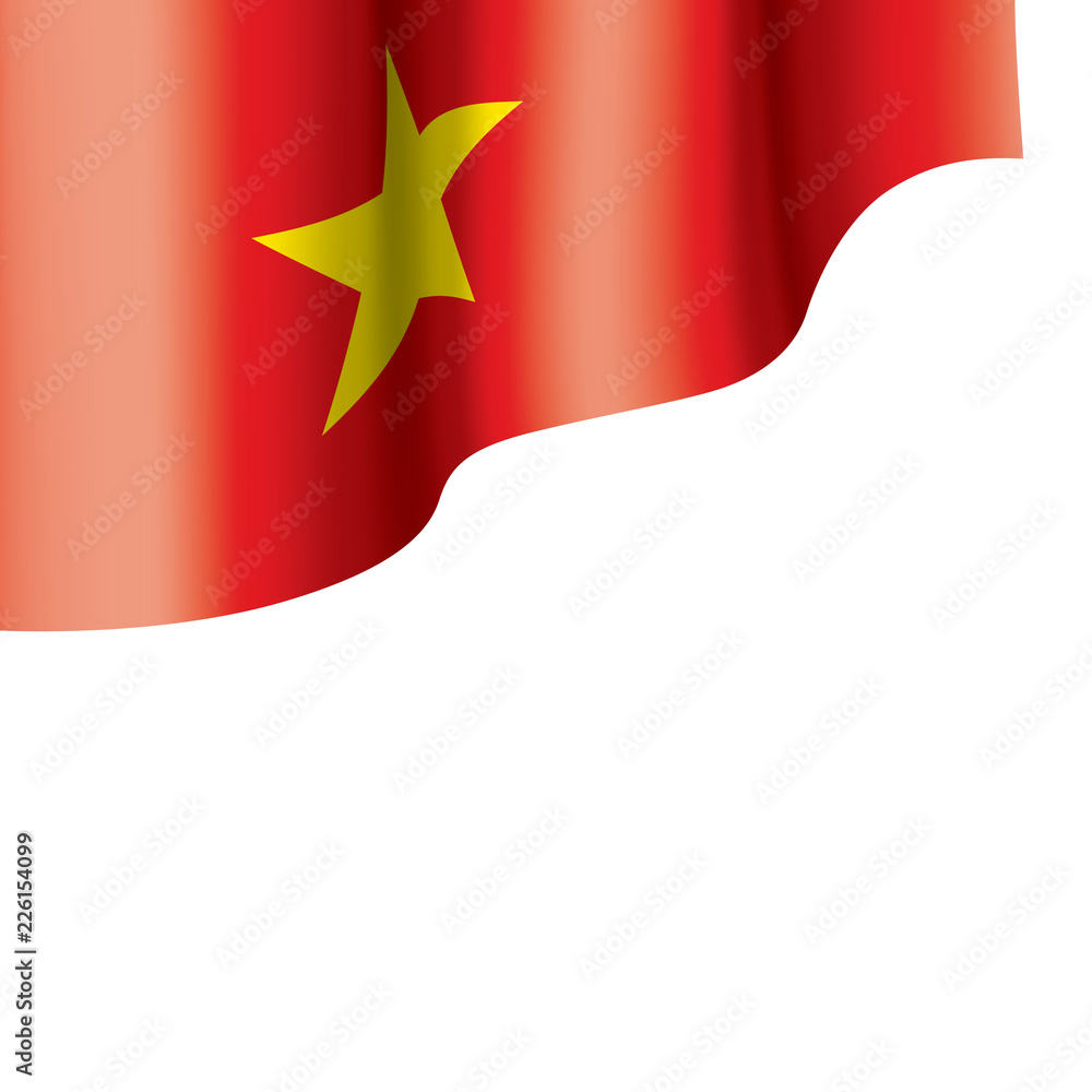 Vietnam flag, vector illustration on a white background Vietnam flag, vector illustration on a white background