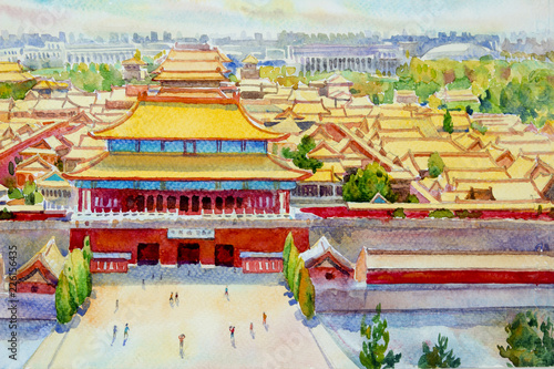 Beijing forbidden city scenery in China.