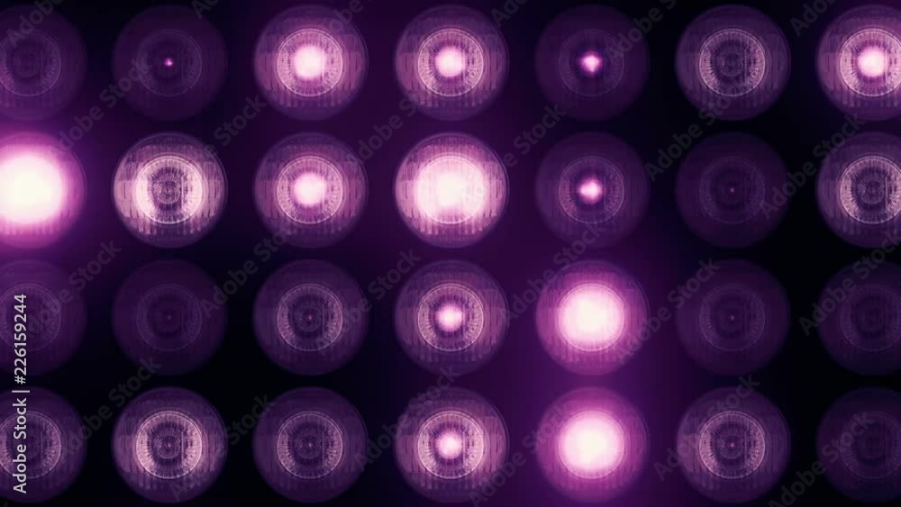 Animation of flashing light bulbs on led wall or projectors for stage lights. Animation of seamless loop. Animation of flashing light bulbs on led wall or projectors for stage lights. Animation of seamless loop.