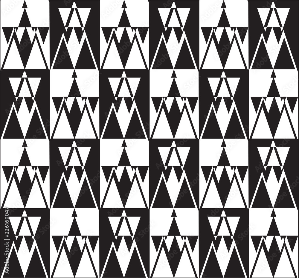 Fototapeta premium Seamless geometric pattern background with triangulars. White and blue texture. Graphic modern pattern.Can be used for fabric, wallpaper, packaging.