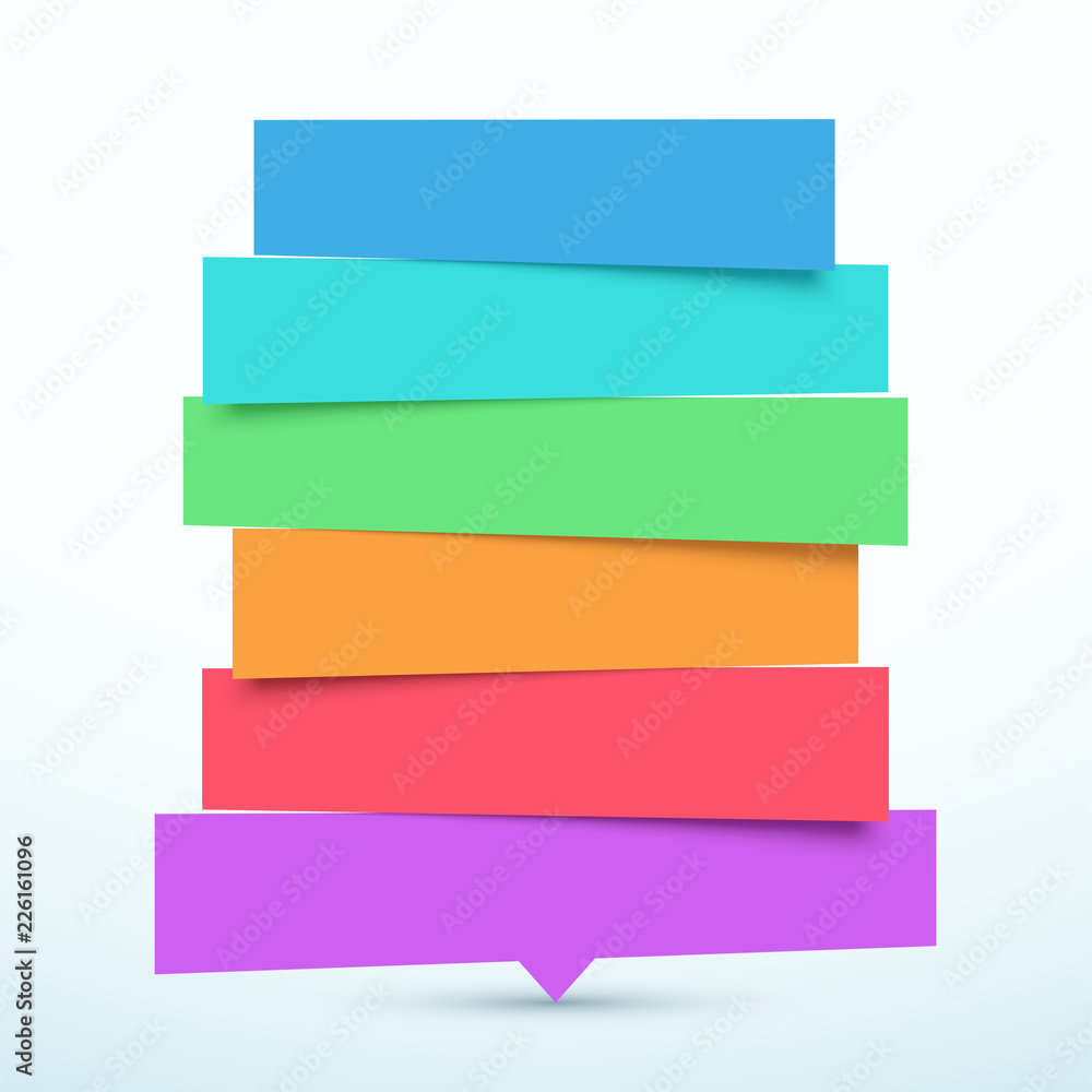 Tilted 6 Step Banners List Infographic Design Tilted 6 Step Banners List Infographic Design