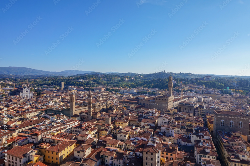 Aerial view of Florence from Giotto's Campanile