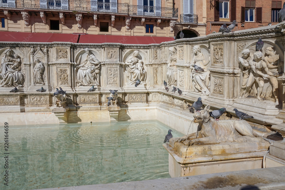 A section of Fonte Gaia in Siena