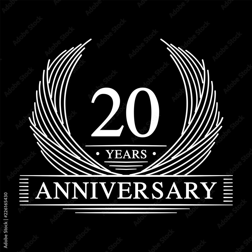Fototapeta premium 20 years design template. 20th anniversary. Vector and illustration.