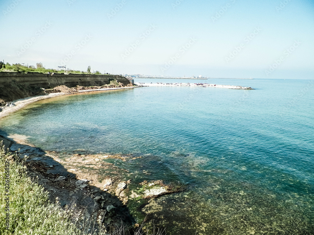 Obraz premium Cliffs on the Black Sea coast, Romania.