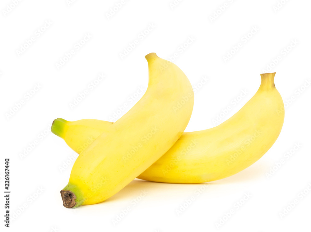 Closeup banana isolated on white background Closeup banana isolated on white background